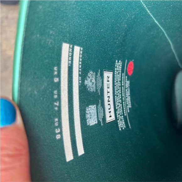 Hunter Two-Tone Green Rain Boots - Picture 5 of 5